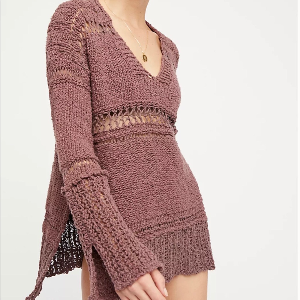 Free people boho knit sweater